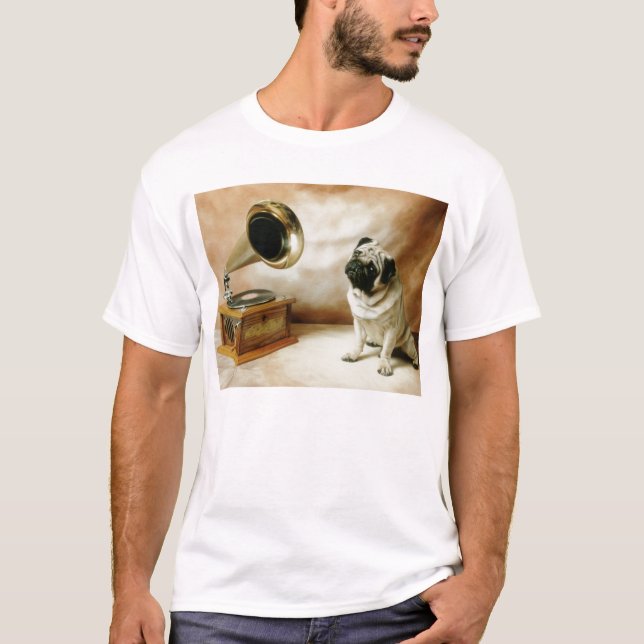 RCA Grammaphone Pug T-Shirt (Frente)