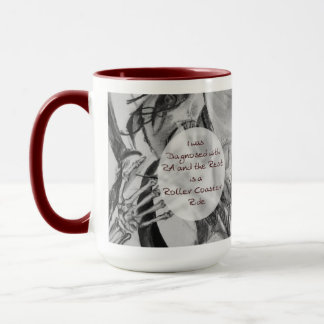 RD Paciente Voz Poem caneca de cor maior