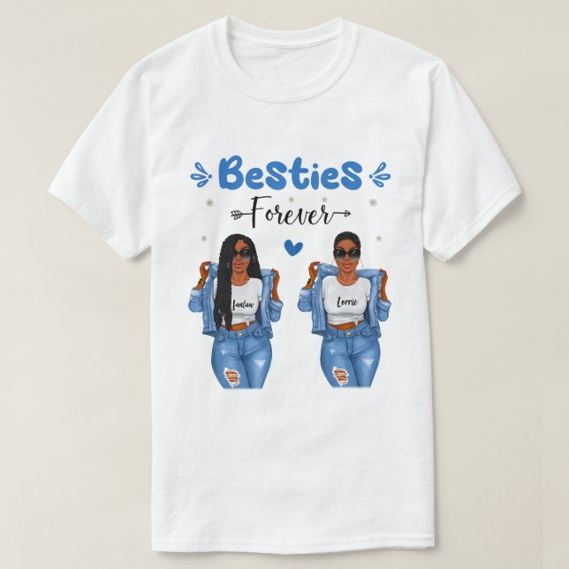 RD Personalizado Besties para Casal de Camisa (Frente do Design)