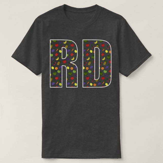RD Vegan Vegetarian Nutritionist T-Shirt (Frente do Design)