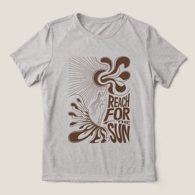 Reach For The Sun: Psychedelic T-Shirt Design with (Design frontal)