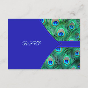 Real Blue Peacock Wedding RSVP