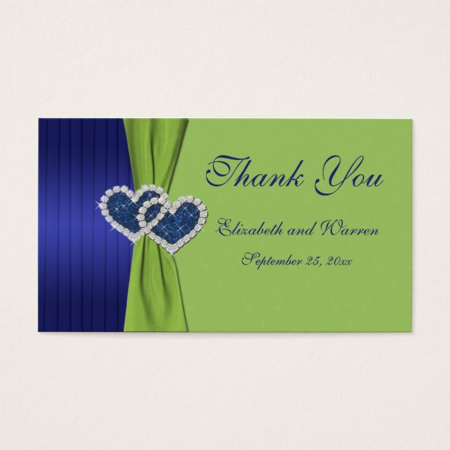 Real Blue Pleats e Chartreuse Damask Favor Tag (Frente)