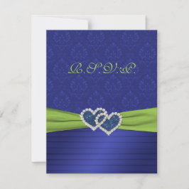 Real Blue Pleats e Chartreuse RSVP Card