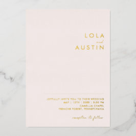 Real Casamento Casual Mínimo E Dourado Moderno