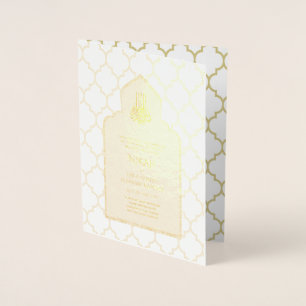 REAL Gold Foil Musculoso Convite para Casamento Is