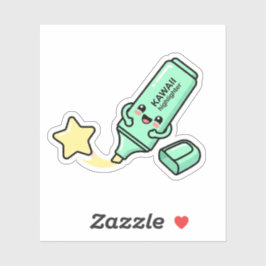 Realçador Feliz Kawaii Estrela Adesivo de Estudo