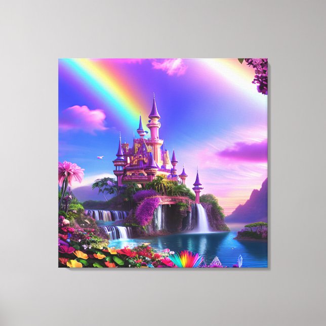Realistic Magical Landscape Canvas Print (Frente)