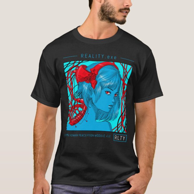 REALITY.exe Cyberpunk aesthetic T-shirt (Frente)