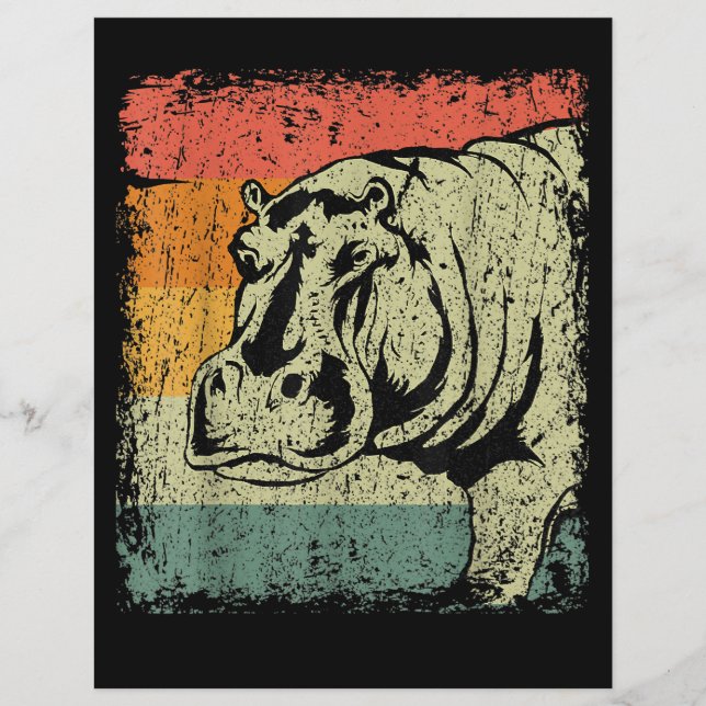 Realmente Vintage Hippopotamus Hippo | Hippo Lover (Frente)
