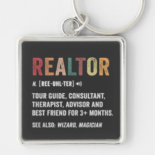 Realtor Real Estate Funny Cote Premium Chaveiro