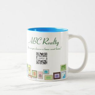 Realty de ABC do modelo da caneca de café