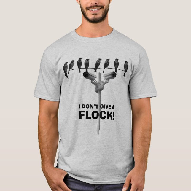 Rebanho de Pássaros - Camiseta Engraçada da Câmera (Frente)