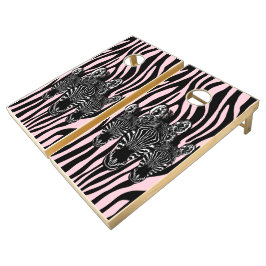 Rebanho de Zebras da Moda em Rosa com Estampa de Z