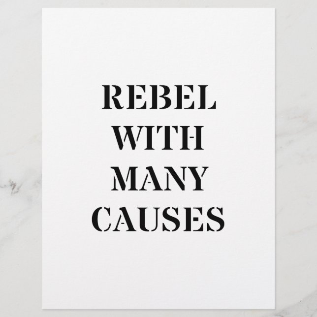 Rebel com muitas causas (Frente)