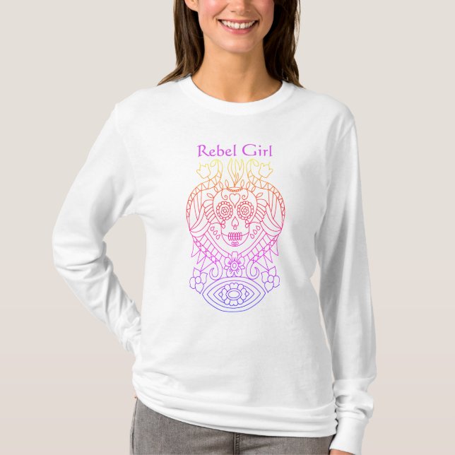 Rebel Girl Long Sleeve T-Shirt (Frente)