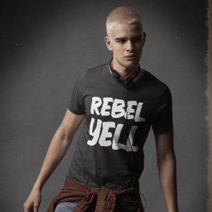 REBEL YELL 1980s VINTAGE MENS T-Shirt T-shirts