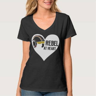Rebelde no t-shirt Nano do V-Pescoço do Hanes das