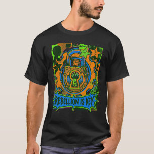 Rebelião É Camiseta Punk Rock Streetwear Gráfico