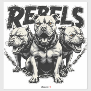 Rebel's - 3 Adesivos de Vinil Personalizados de Pi