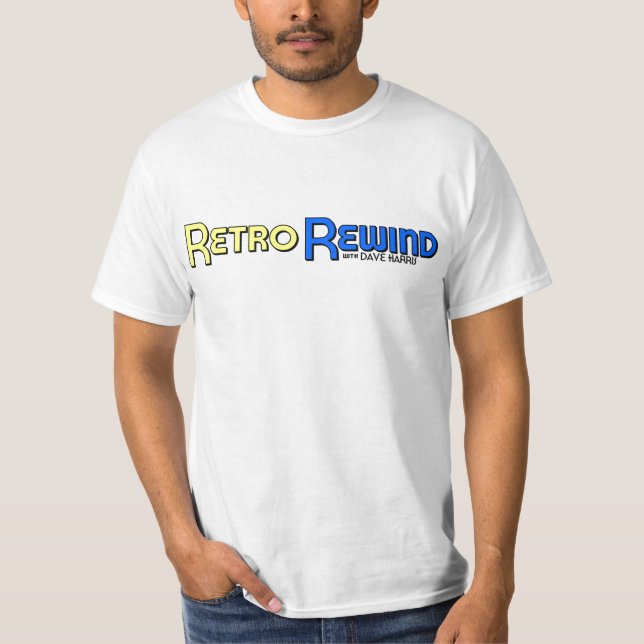 Rebobinação retro & t-shirt combinado de DHP (Frente)