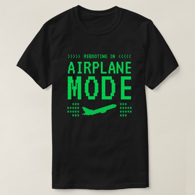 Reboot Screen Airplane Mode T-Shirt (Frente do Design)