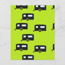 Reboques de camping no verde