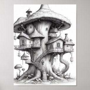 Recaxando Poster de Coloração de Paisagem