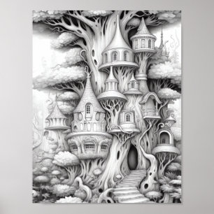 Recaxando Poster de Coloração de Paisagem