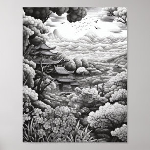 Recaxando Poster de Coloração de Paisagem