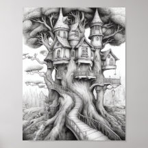 Recaxando Poster de Coloração de Paisagem