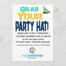 Receba o convite corporativo editável do seu parti