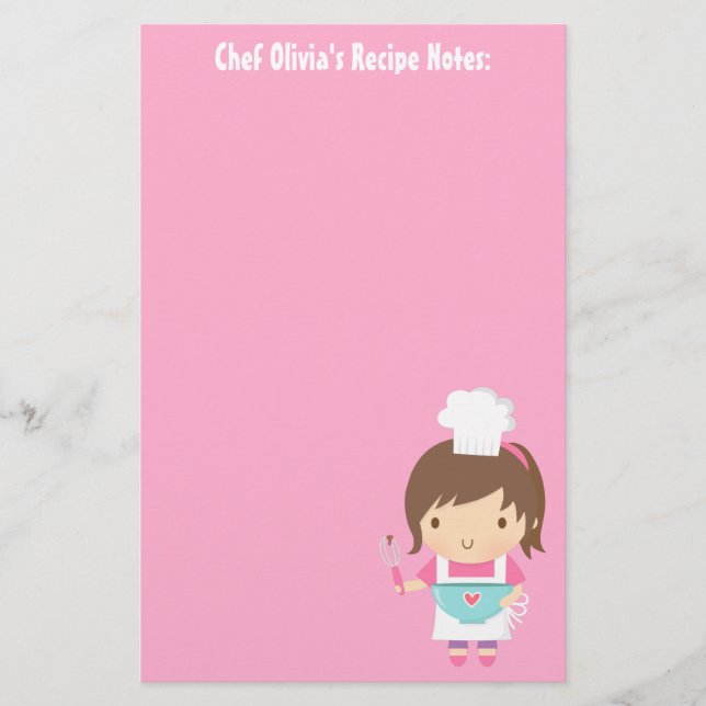 Receita da Menina Confeiteira Chef Fofa (Frente)