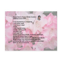 Receita de biscoito de manteiga de amendoim cartão