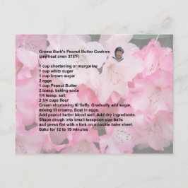 Receita de biscoito de manteiga de amendoim cartão