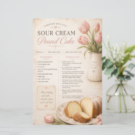 Receita de Bolo de Libra com Creme Azedo, Tulipas 