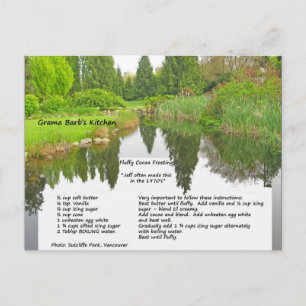 Receita de cartão postal de cobertura de cacau fof