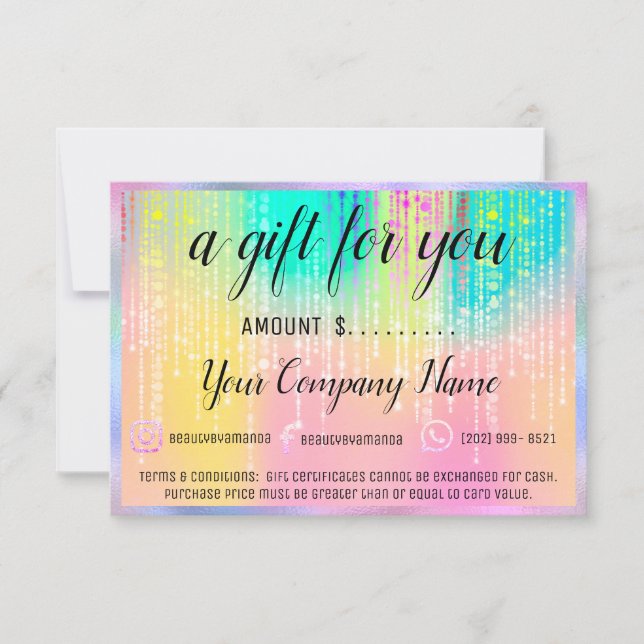 Receita de Certificado de Oferta de Negócios com R (Frente)