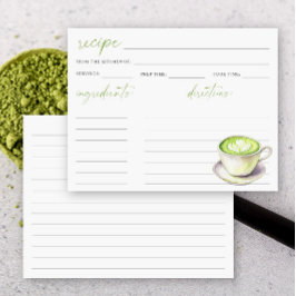 Receita de chá de noiva com xícara de matcha