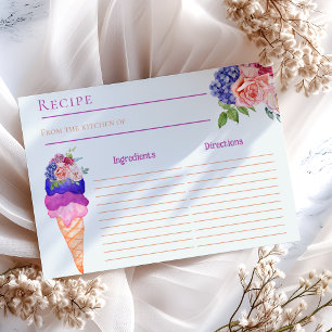 Receita de Chá de Noiva Floral com Sorvete Scooped
