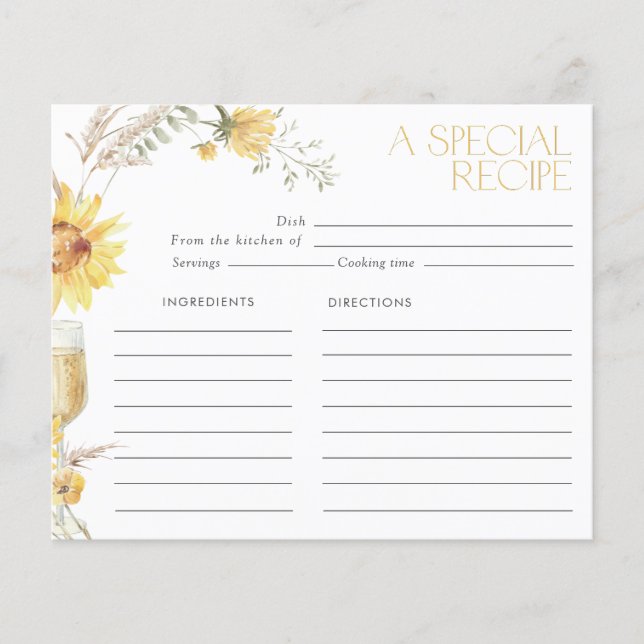 Receita de Chá de panela de girassol Boho (Frente)