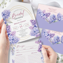 Receita de Chuveiro de Noiva Lilás Roxo Periwinkle