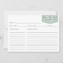 Receita de Folhagem de Folhagem Teal de Manograma 