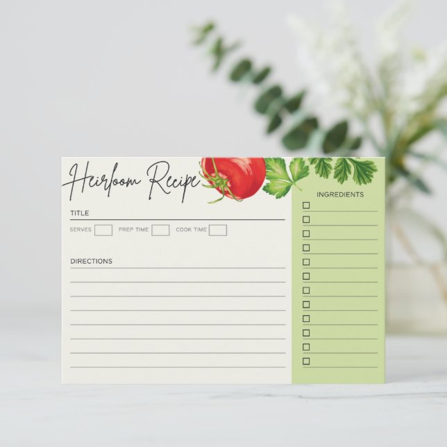 Receita de Herança (Em pé/Frente)