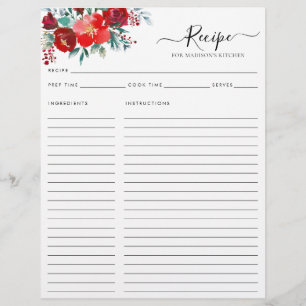 Receita de Holly Leaf Holiday Burgundy Floral