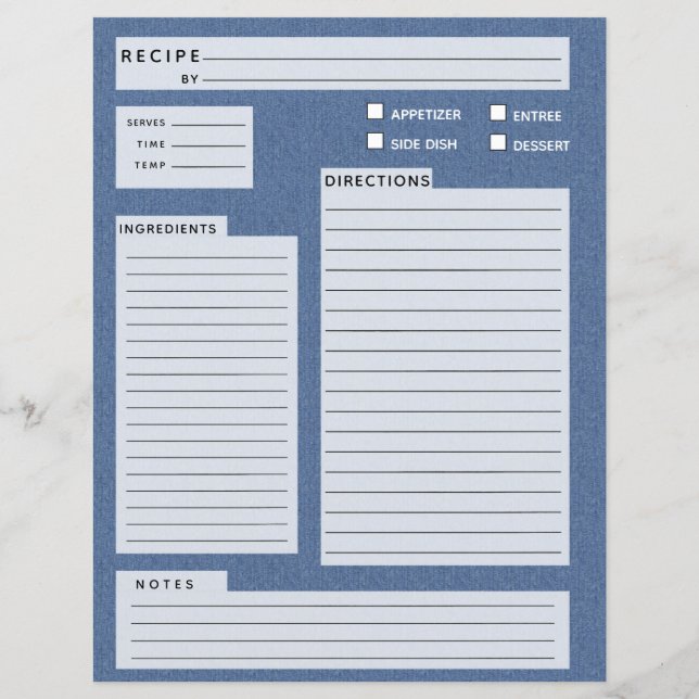 Receita de Jeans Azuis (Verso)