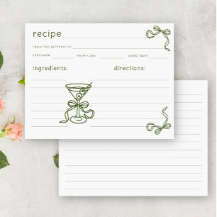 receita de Martini Bridal desenhada à mão