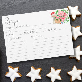 Receita de Mistura de Natal com Rosas em Aquarela