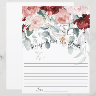 Receita de Noiva Floral Rosa-Esbranquiçada