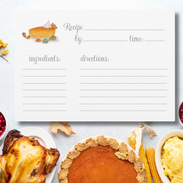 Receita de Pizza de Abóbora de Aquarela (Criador carregado)